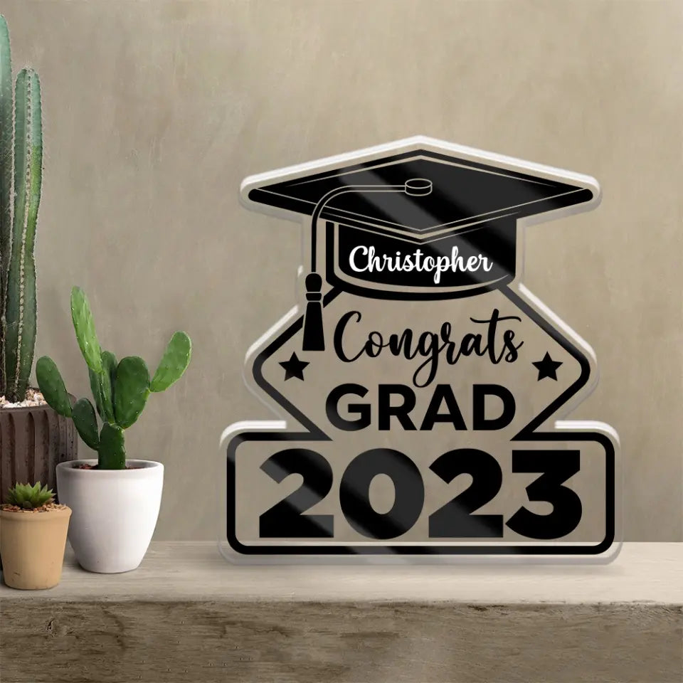 Congrats Grad Class Of 2025 - Personalized Shape Acrylic Plaque