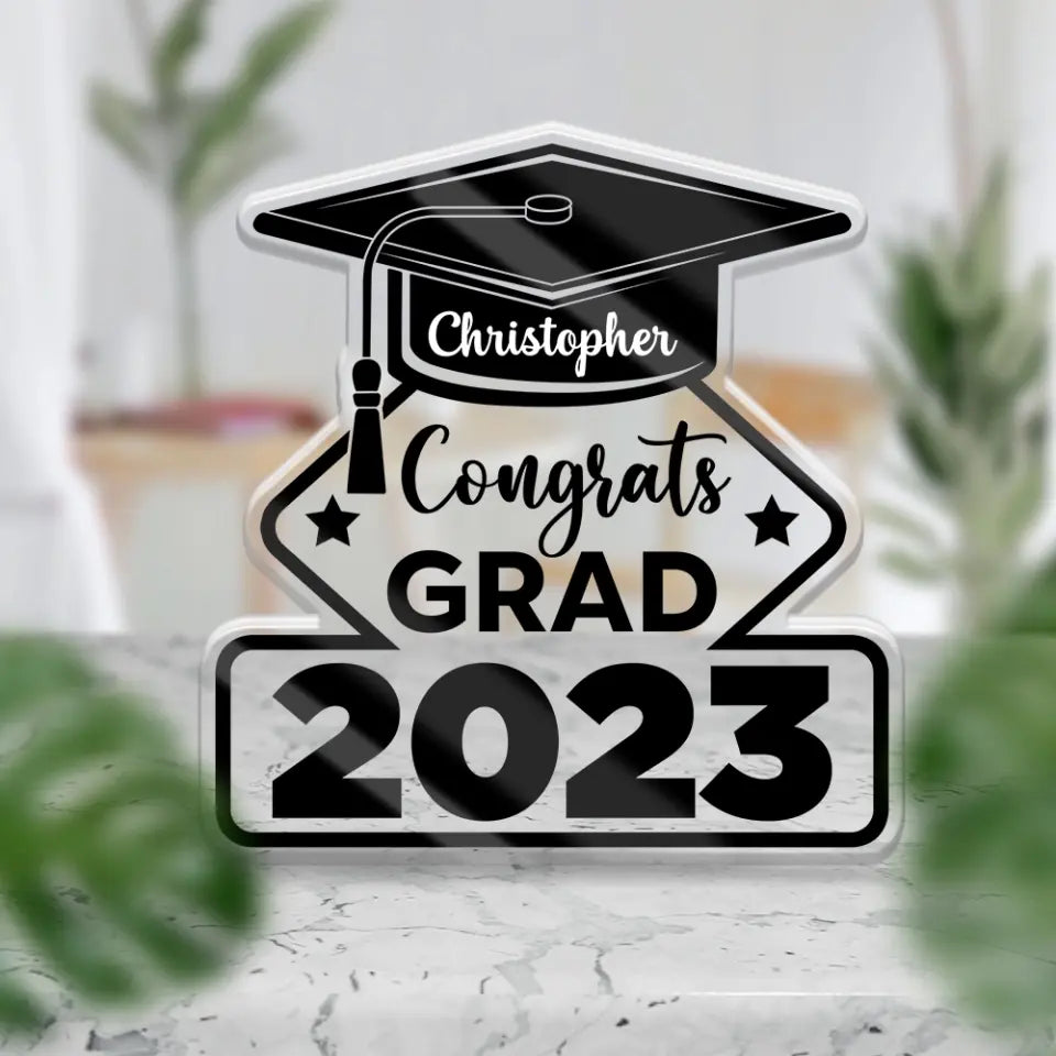 Congrats Grad Class Of 2025 - Personalized Shape Acrylic Plaque
