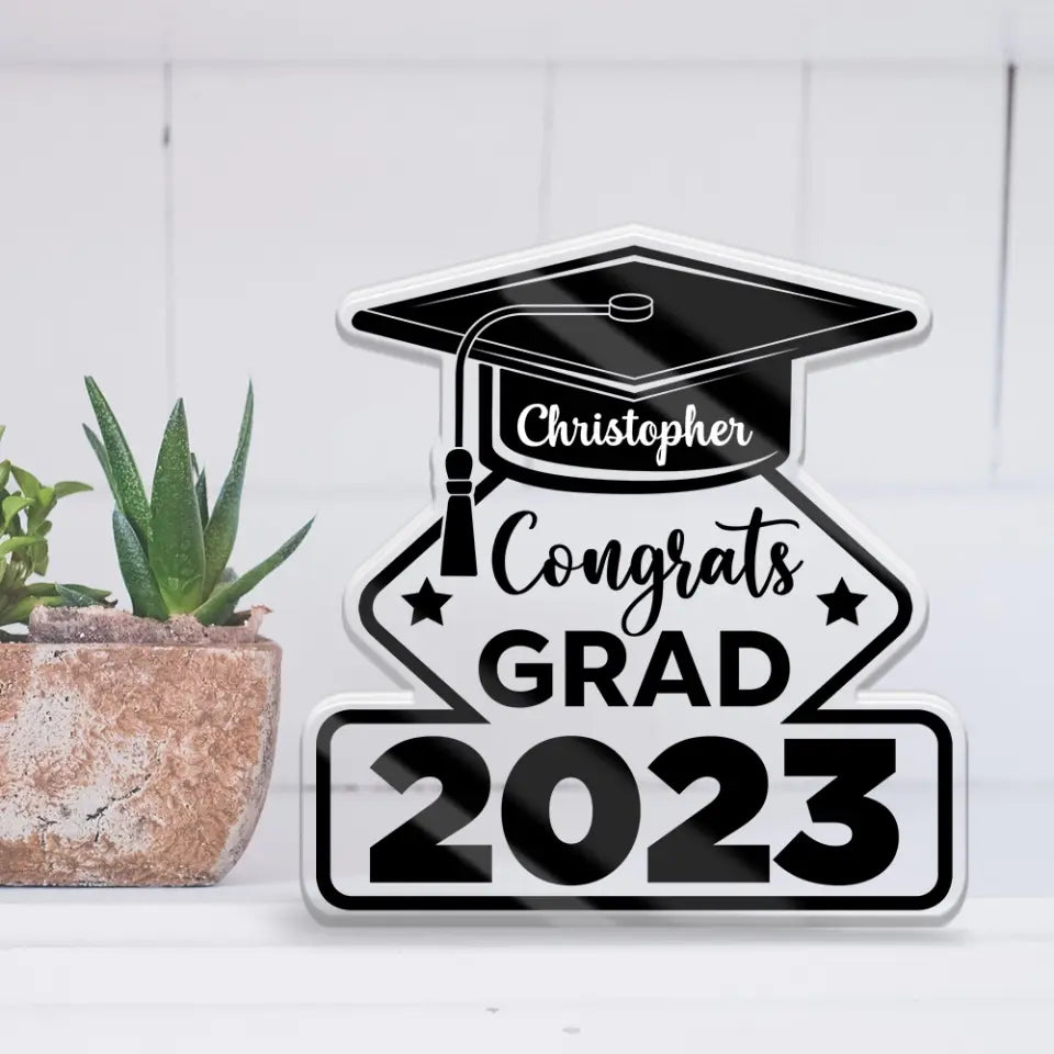Congrats Grad Class Of 2025 - Personalized Shape Acrylic Plaque