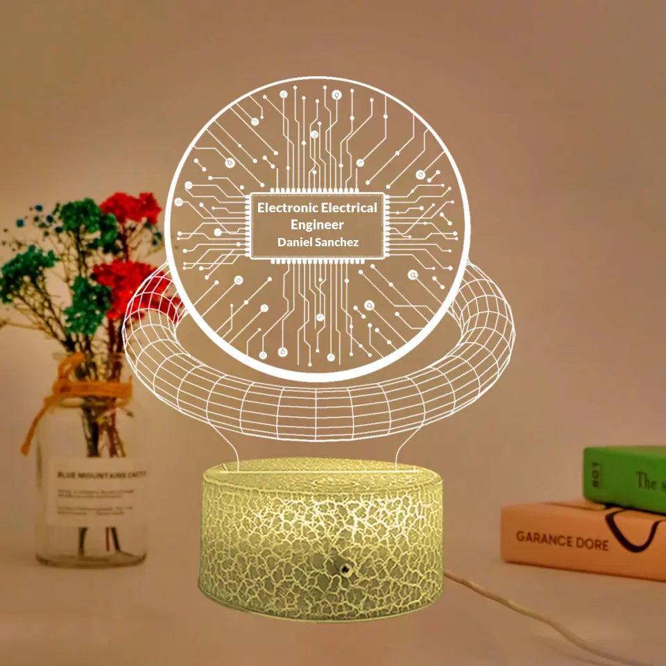 Electrical Engineering Custom 3D Light Engineering Gifts