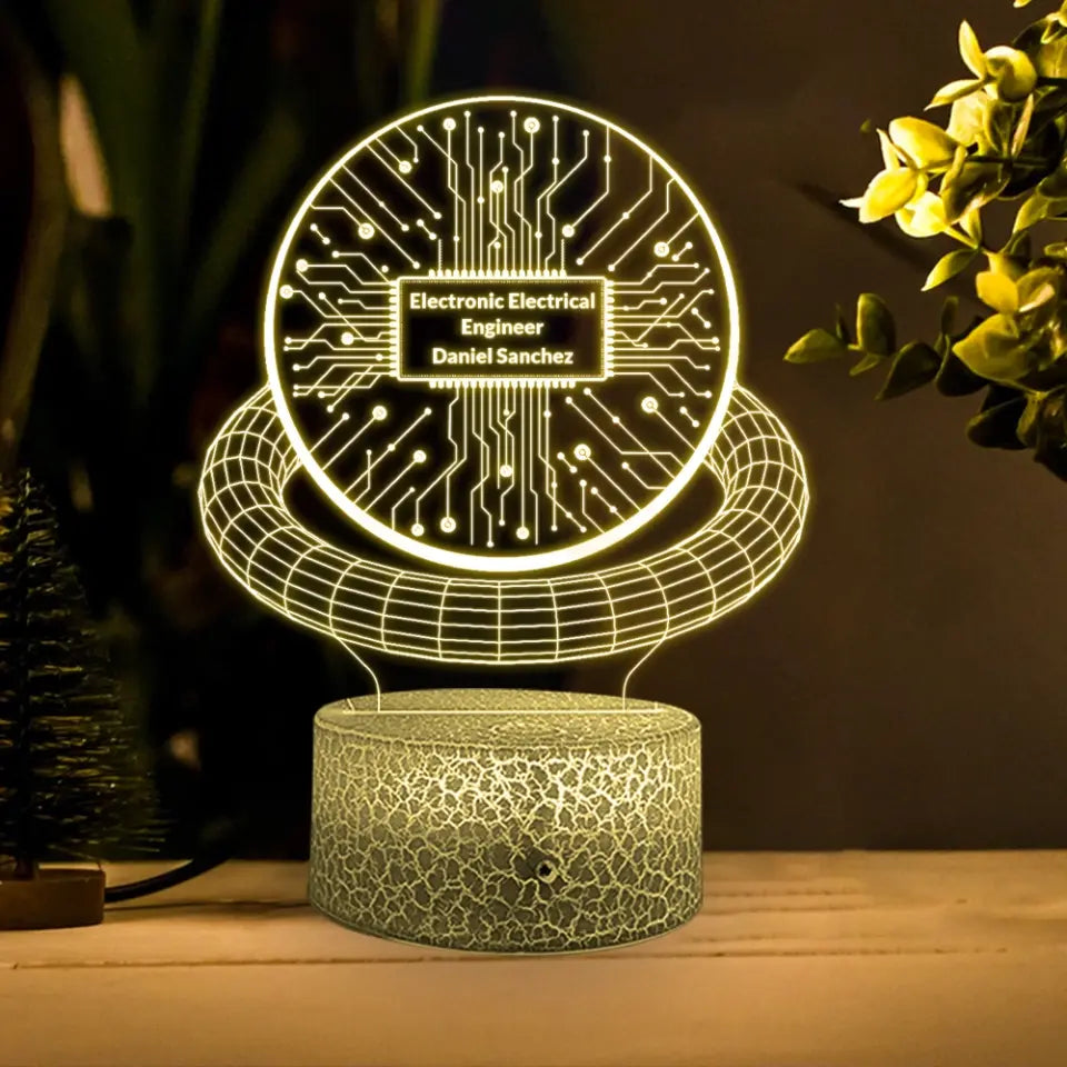 Electrical Engineering Custom 3D Light Engineering Gifts