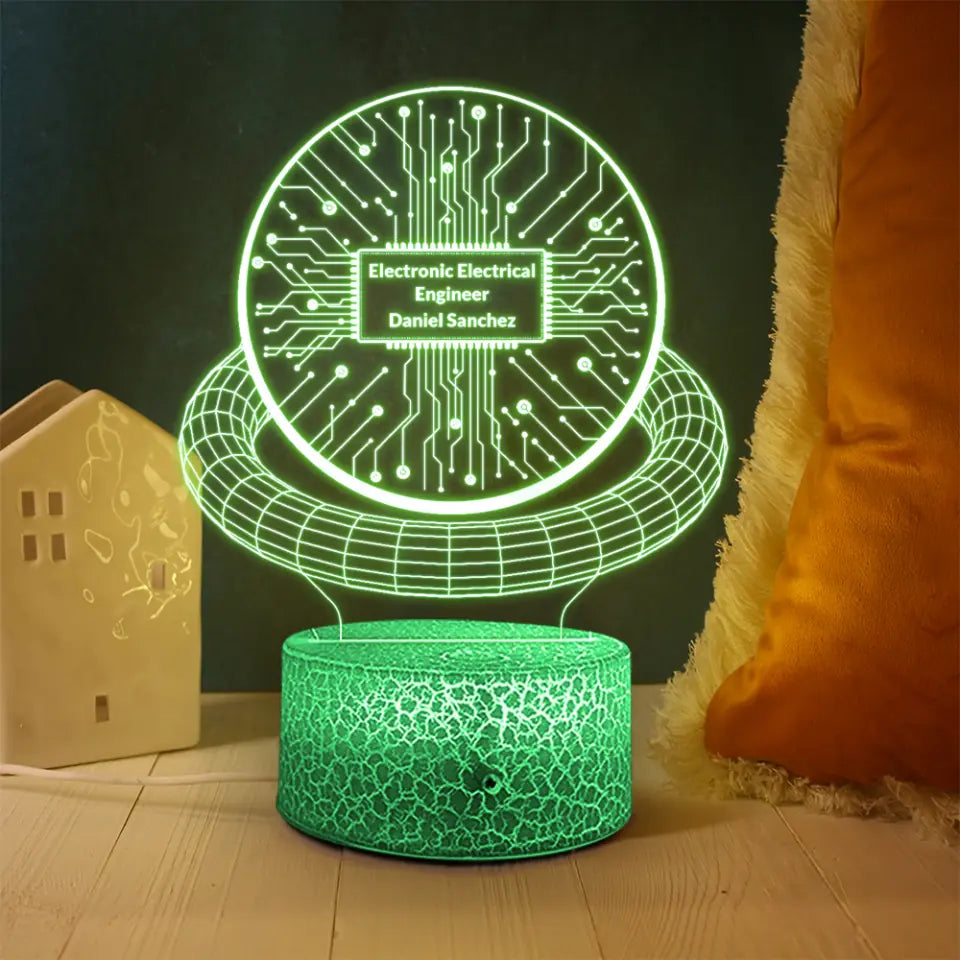 Electrical Engineering Custom 3D Light Engineering Gifts