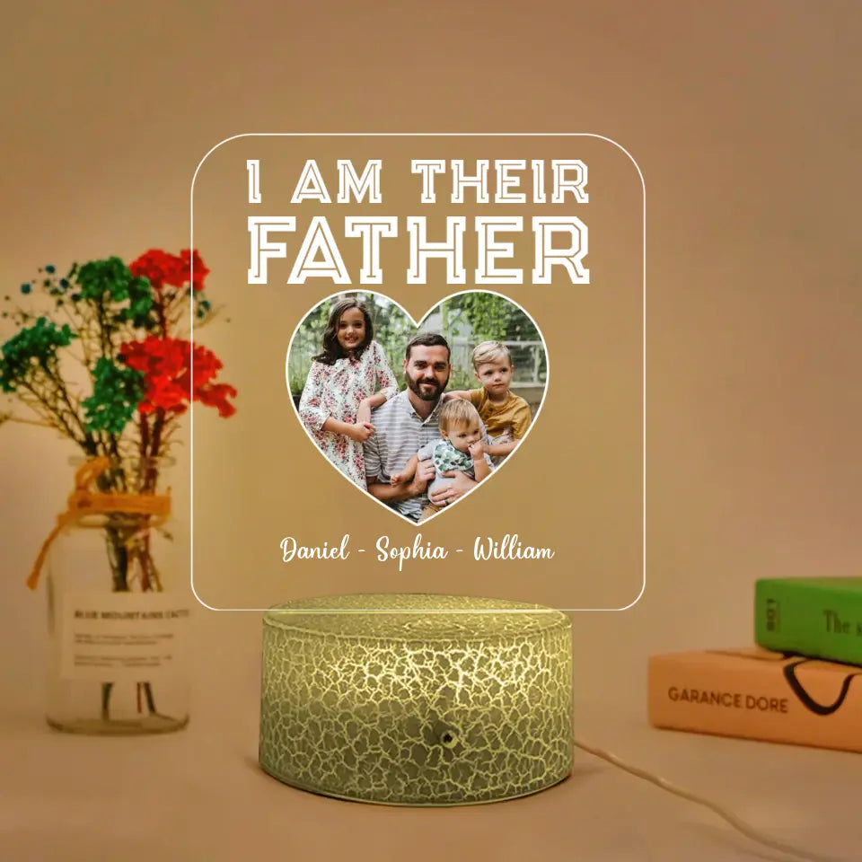 I Am Their Father Custom 3D Light Father's Day Gift