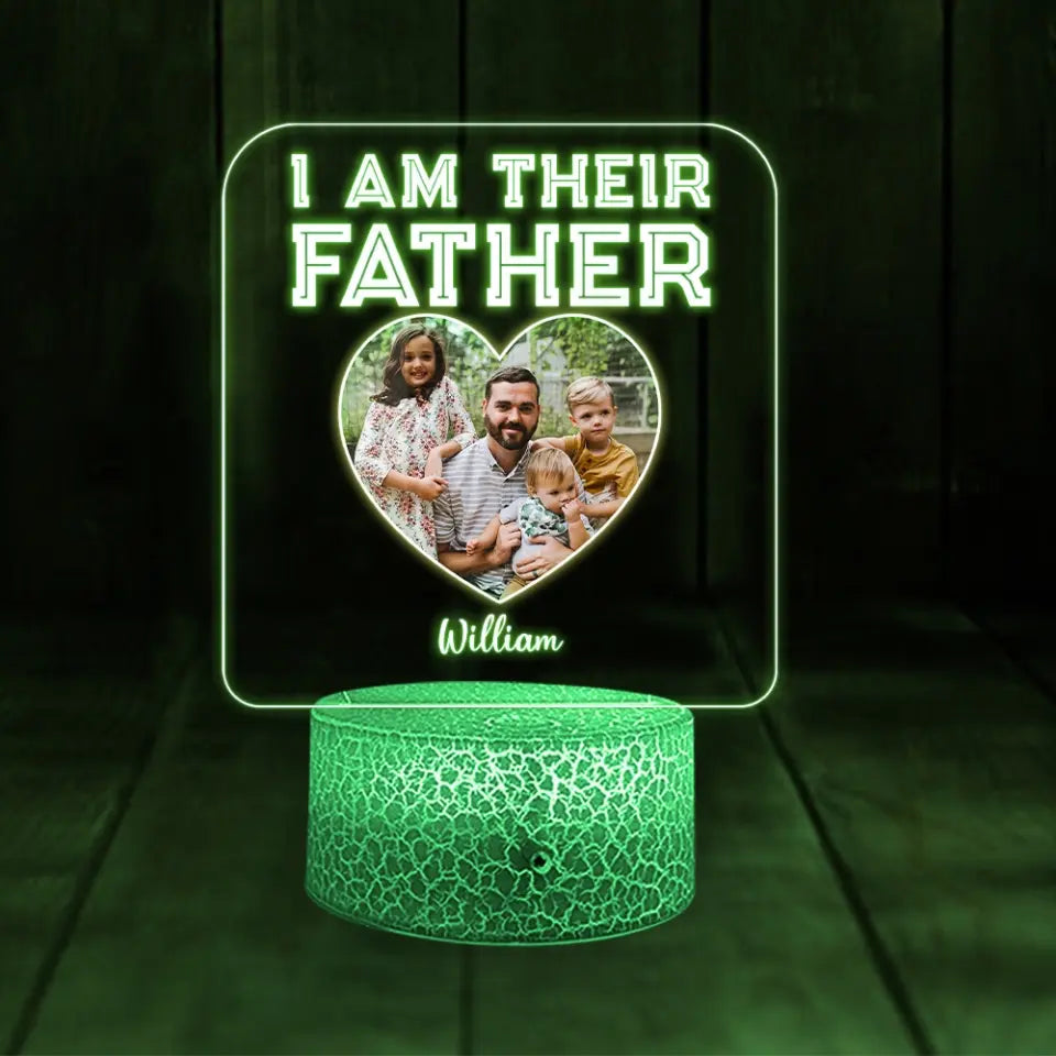 I Am Their Father Custom 3D Light Father's Day Gift