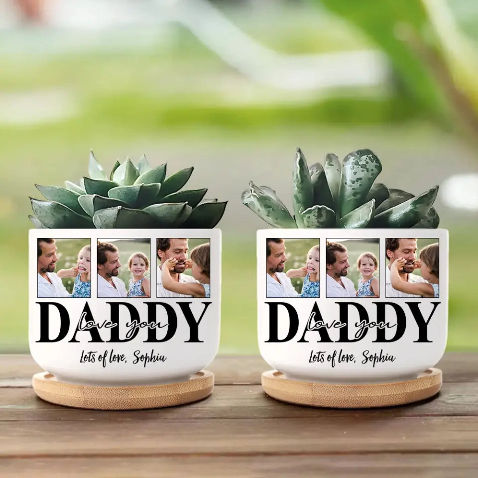 Love You Daddy/Mommy Personalized Plant Pot