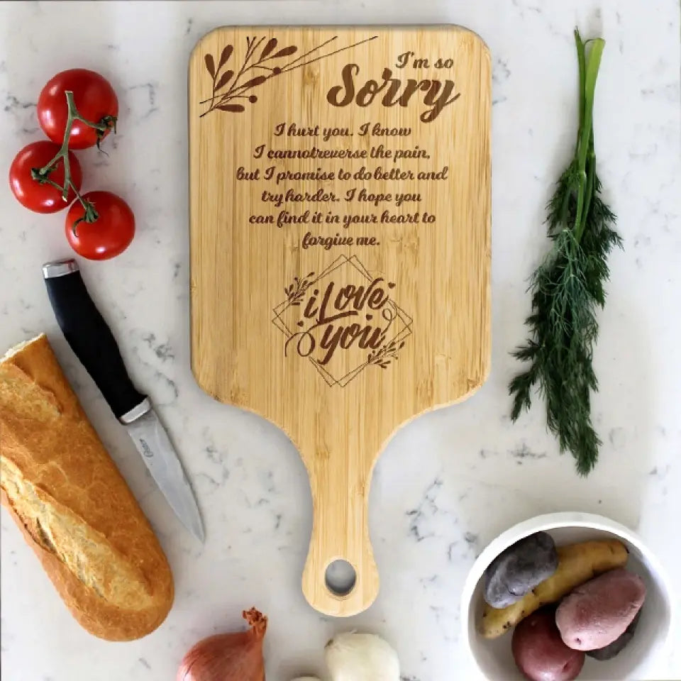 I'm So Sorry I Hurt You Personalized Wooden Cutting Board