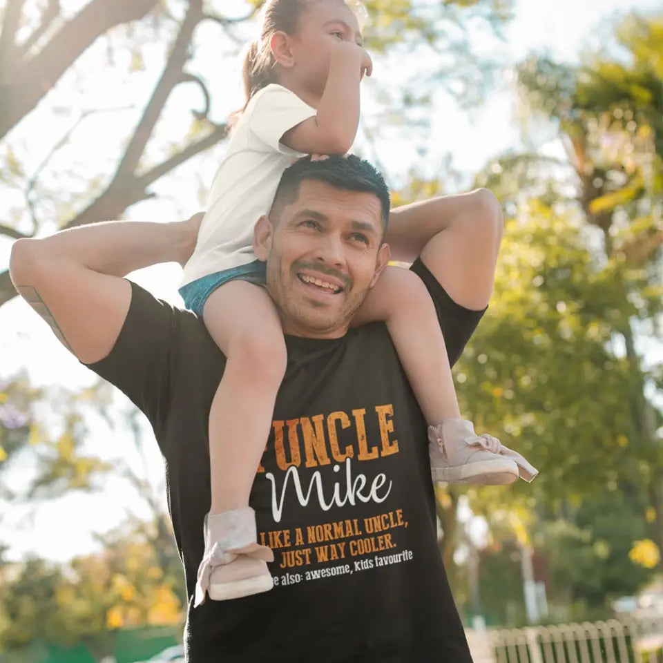 Funcle, Like A Normal Uncle Just Way Cooler - Personalized Tshirt - Gift For Uncle