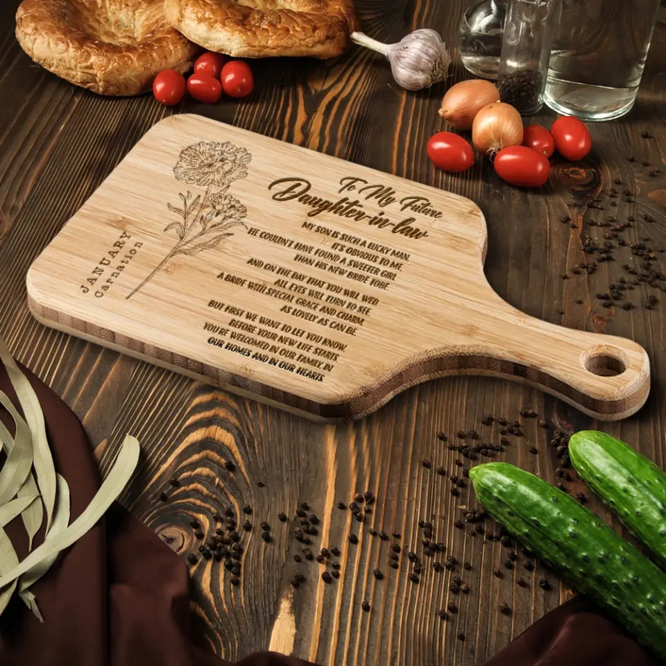 Letter To A Future Daughter In Law Custom Wooden Board Wedding Gift