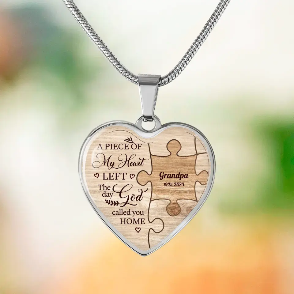 A Piece Of My Heart Personalized Heart Keychain Memorial Gift