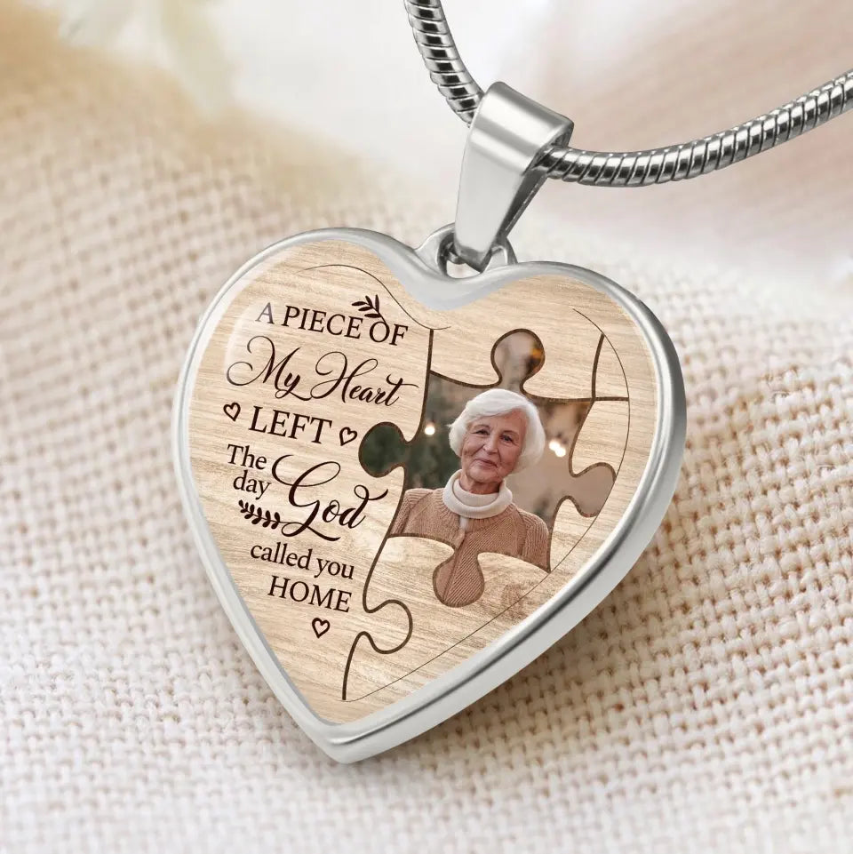 A Piece Of My Heart Personalized Heart Keychain Memorial Gift