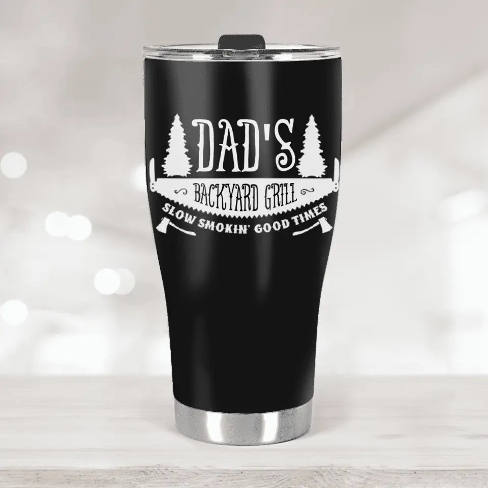 Dad's Backyard Grill Curved Tumbler