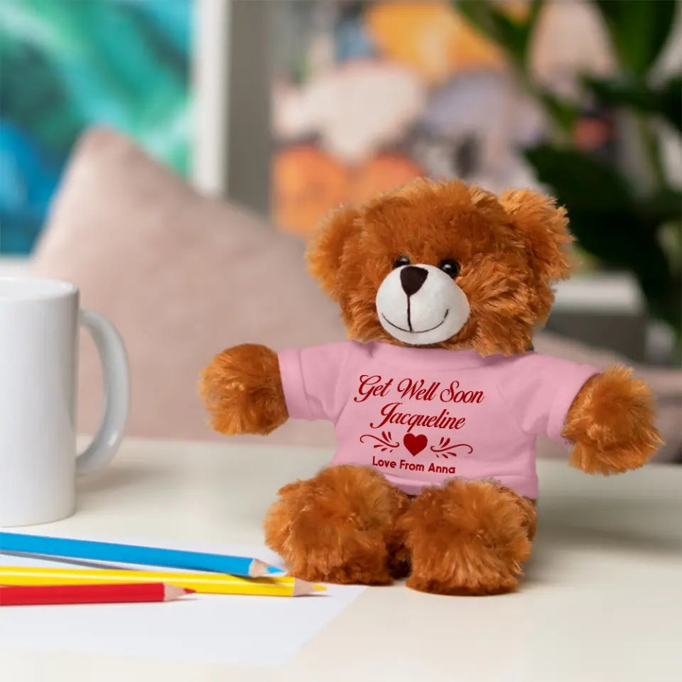 Get Well Soon Teddy Bear With T-shirt
