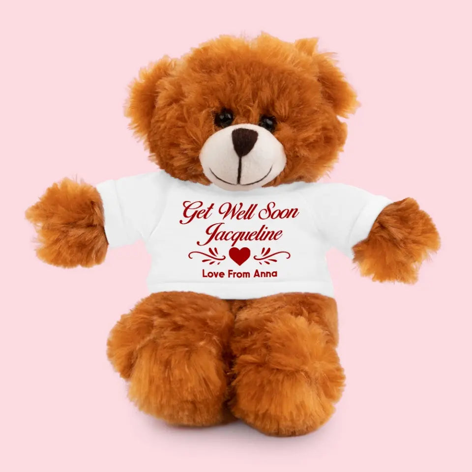 Get Well Soon Teddy Bear With T-shirt