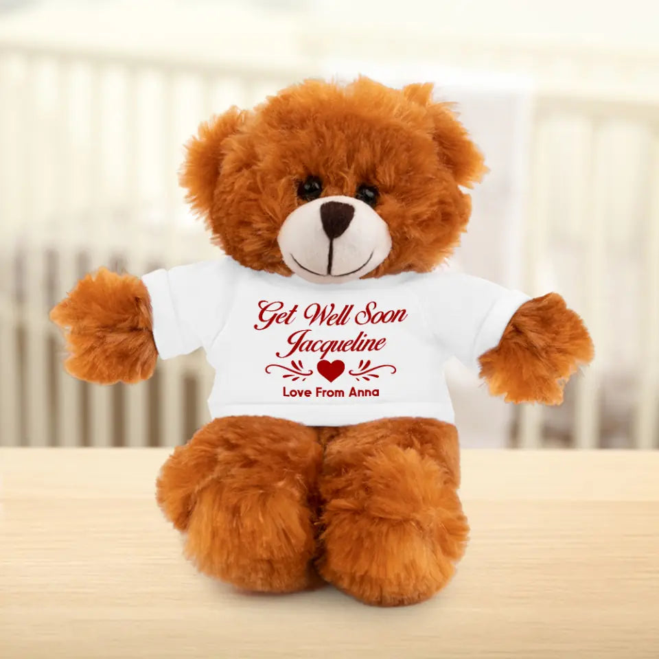 Get Well Soon Teddy Bear With T-shirt