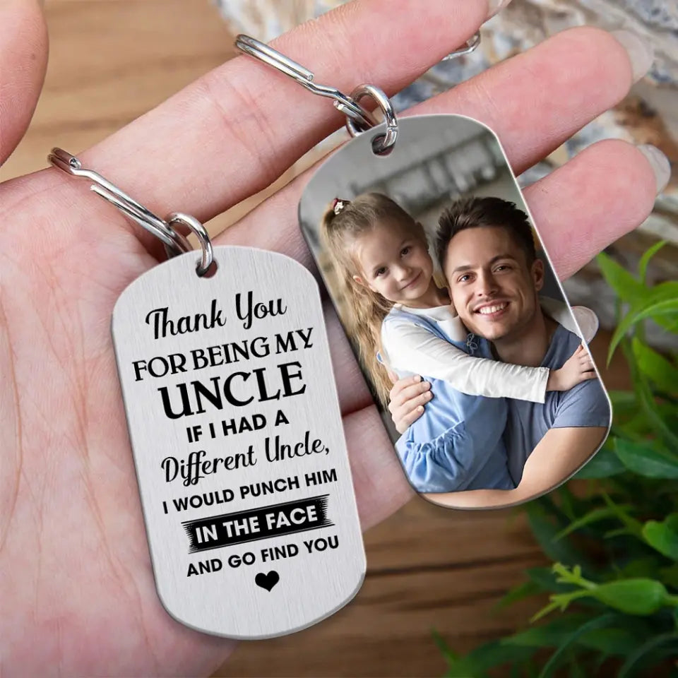 Thank You For Being My Uncle Keychain