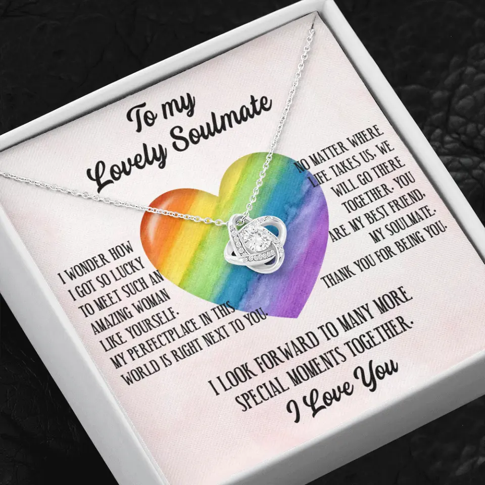 To My Lovely Soulmate I Love You Personalized Necklace