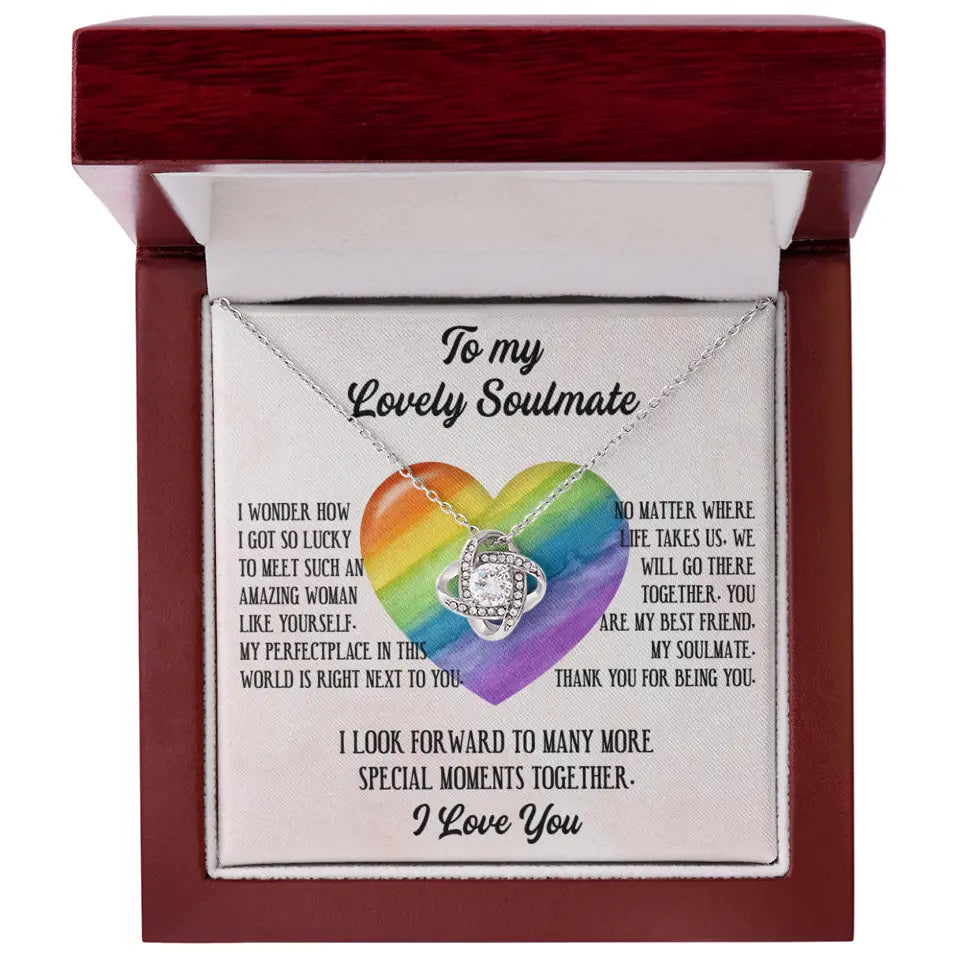 To My Lovely Soulmate I Love You Personalized Necklace