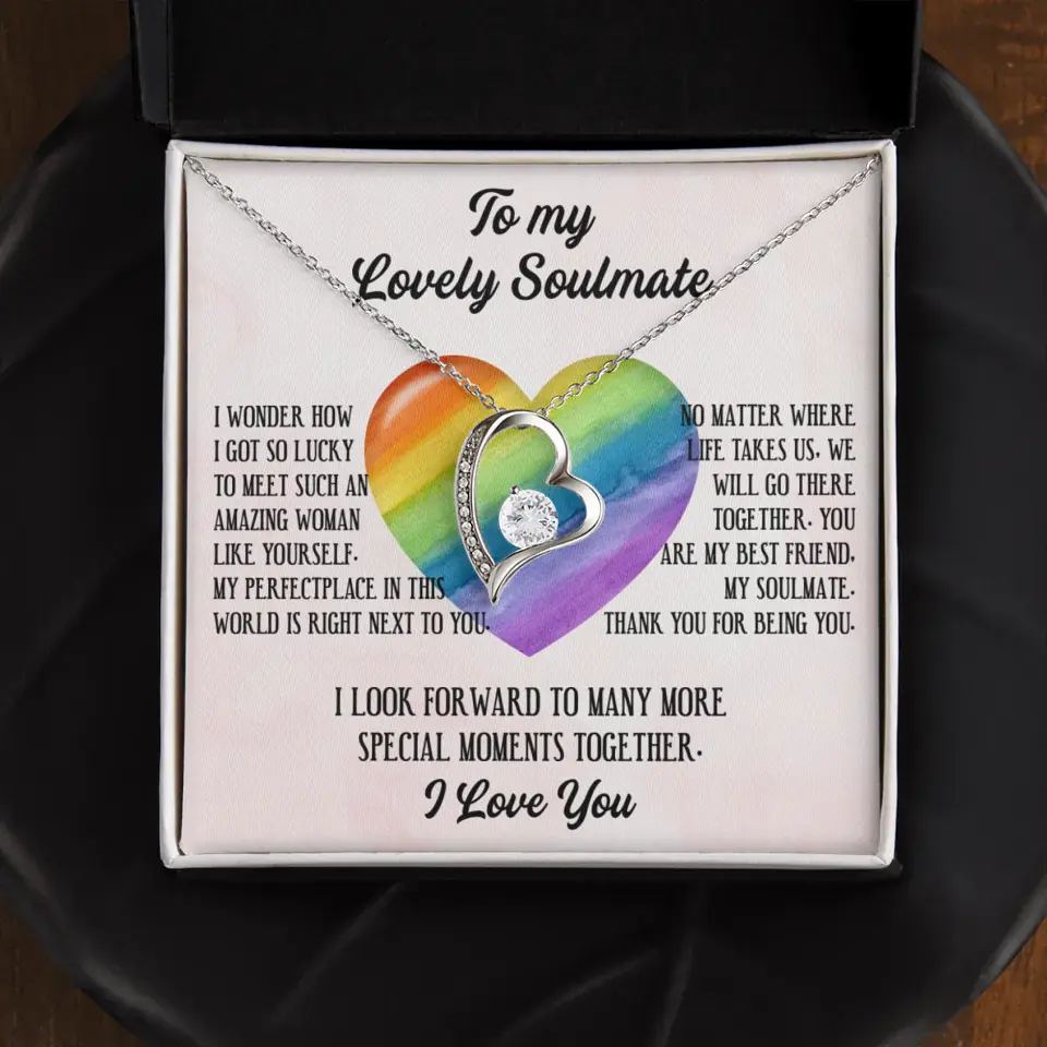 To My Lovely Soulmate I Love You Personalized Necklace