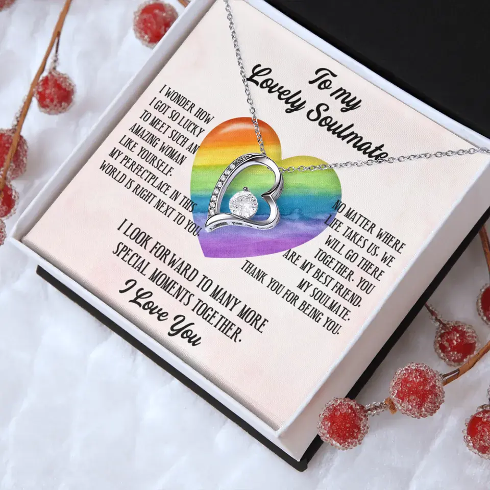 To My Lovely Soulmate I Love You Personalized Necklace