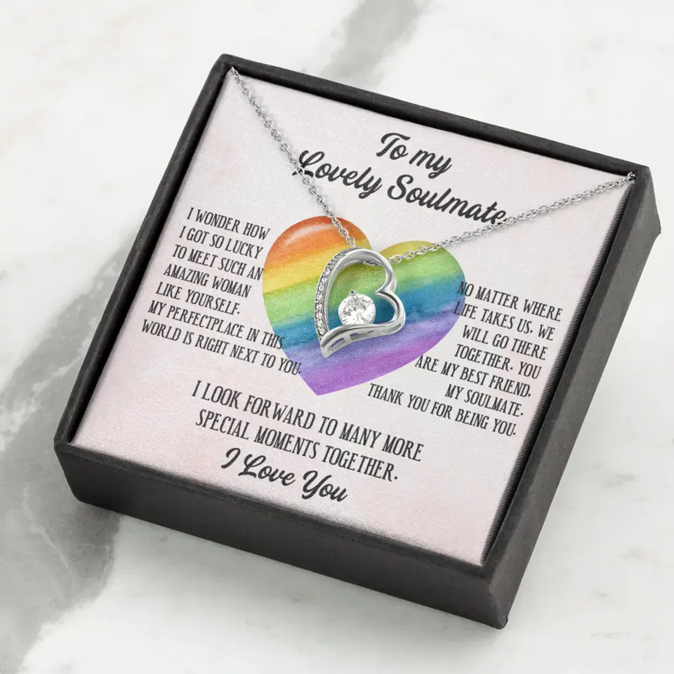 To My Lovely Soulmate I Love You Personalized Necklace
