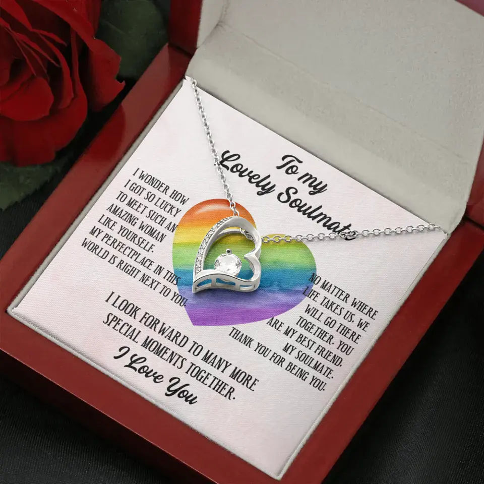 To My Lovely Soulmate I Love You Personalized Necklace