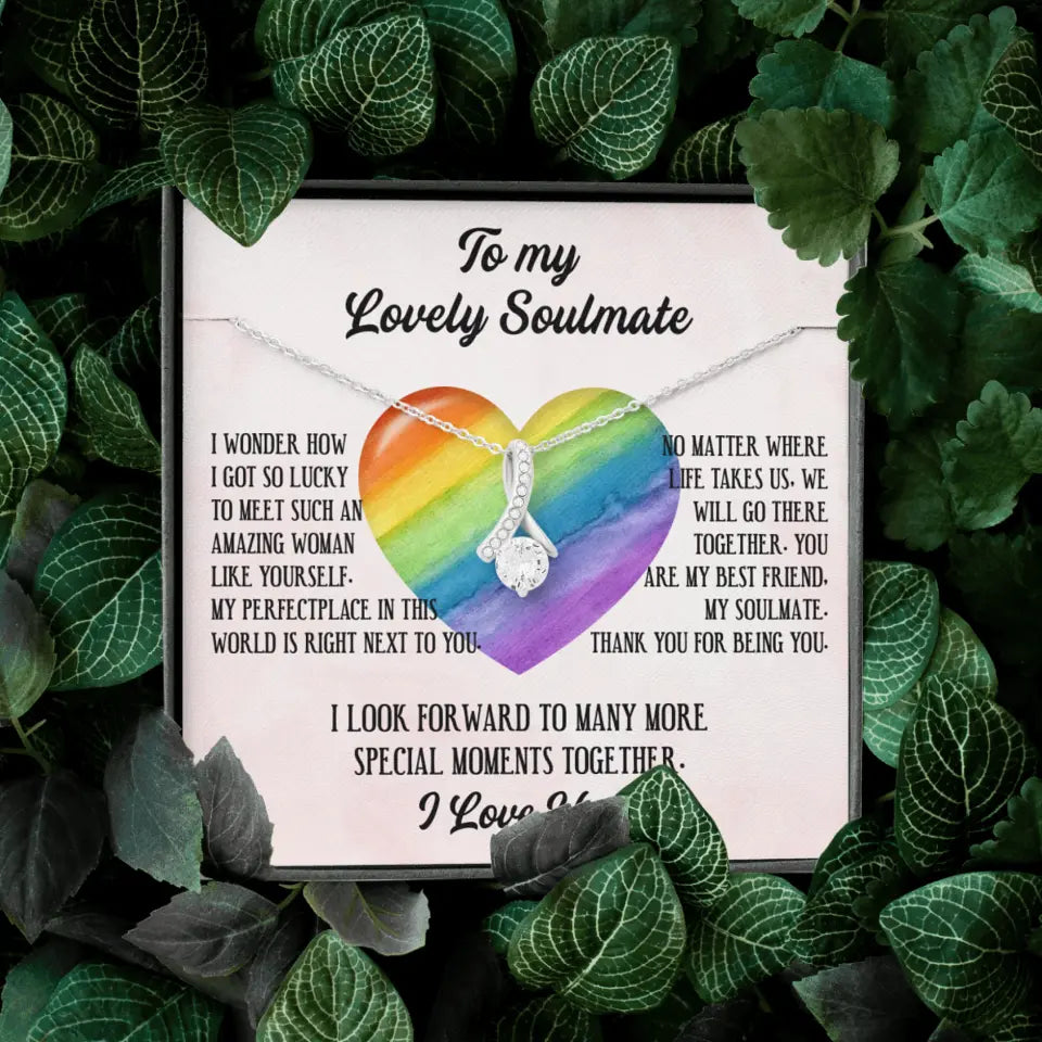 To My Lovely Soulmate I Love You Personalized Necklace