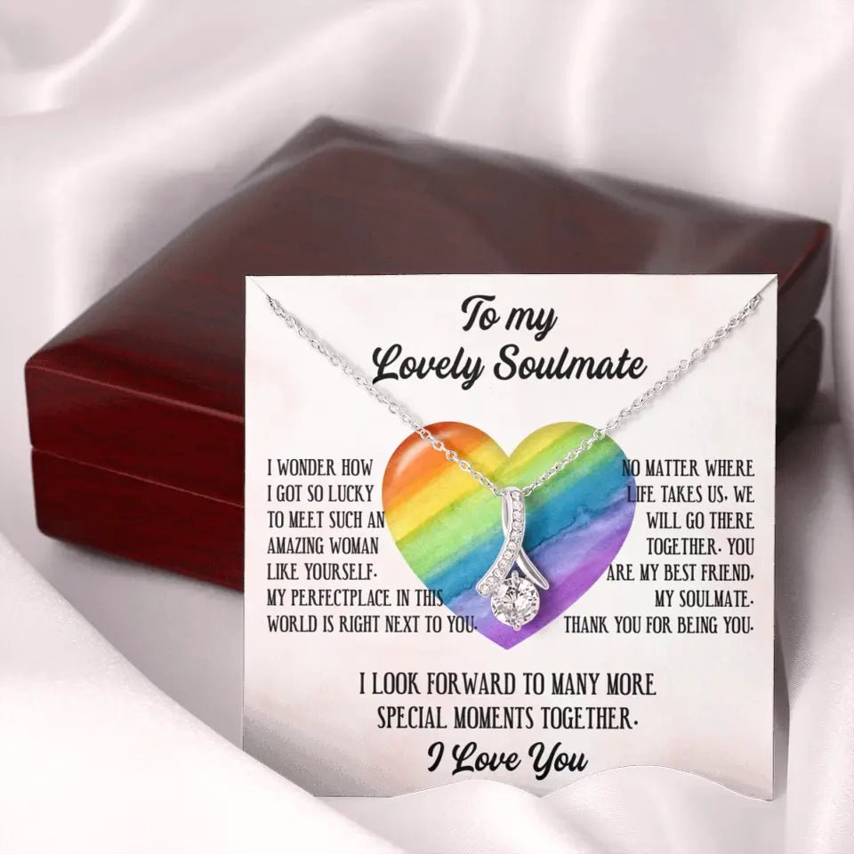 To My Lovely Soulmate I Love You Personalized Necklace