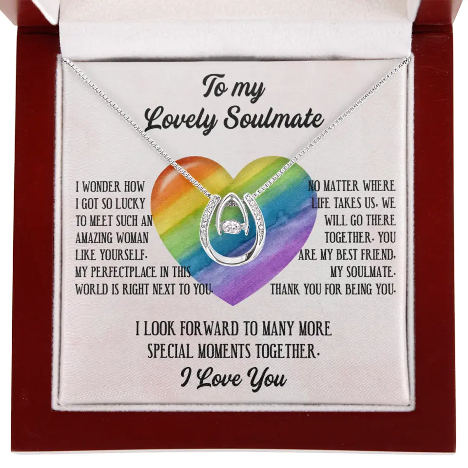 To My Lovely Soulmate I Love You Personalized Necklace
