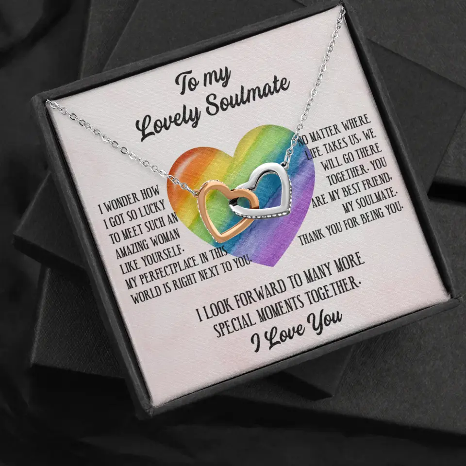 To My Lovely Soulmate I Love You Personalized Necklace