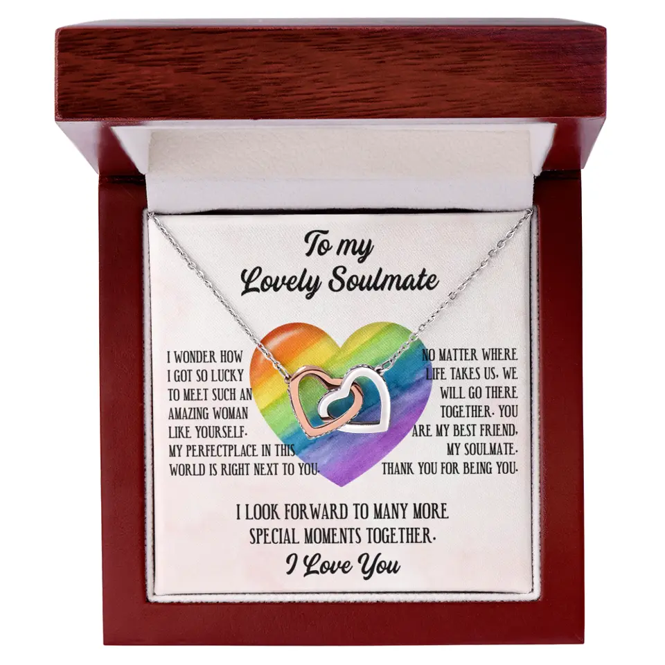 To My Lovely Soulmate I Love You Personalized Necklace