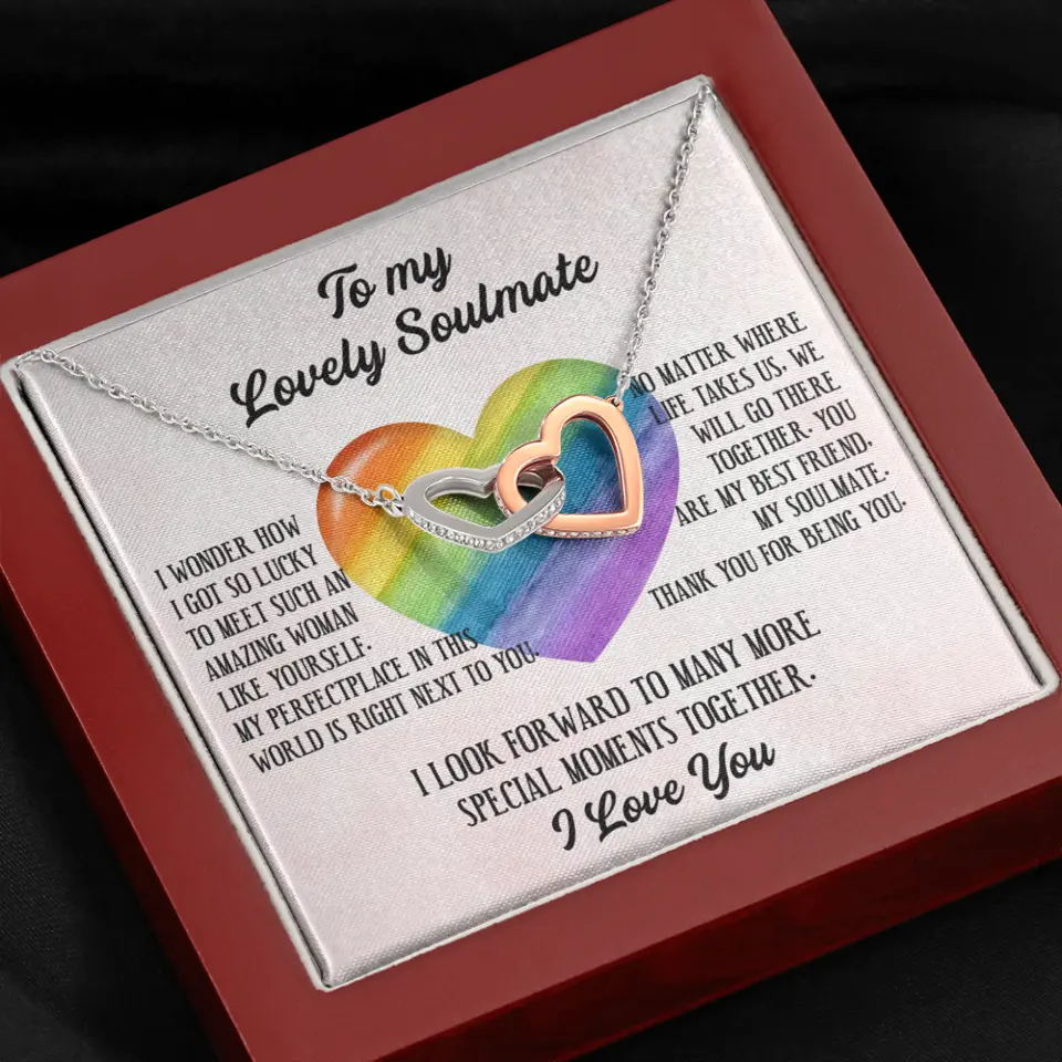 To My Lovely Soulmate I Love You Personalized Necklace