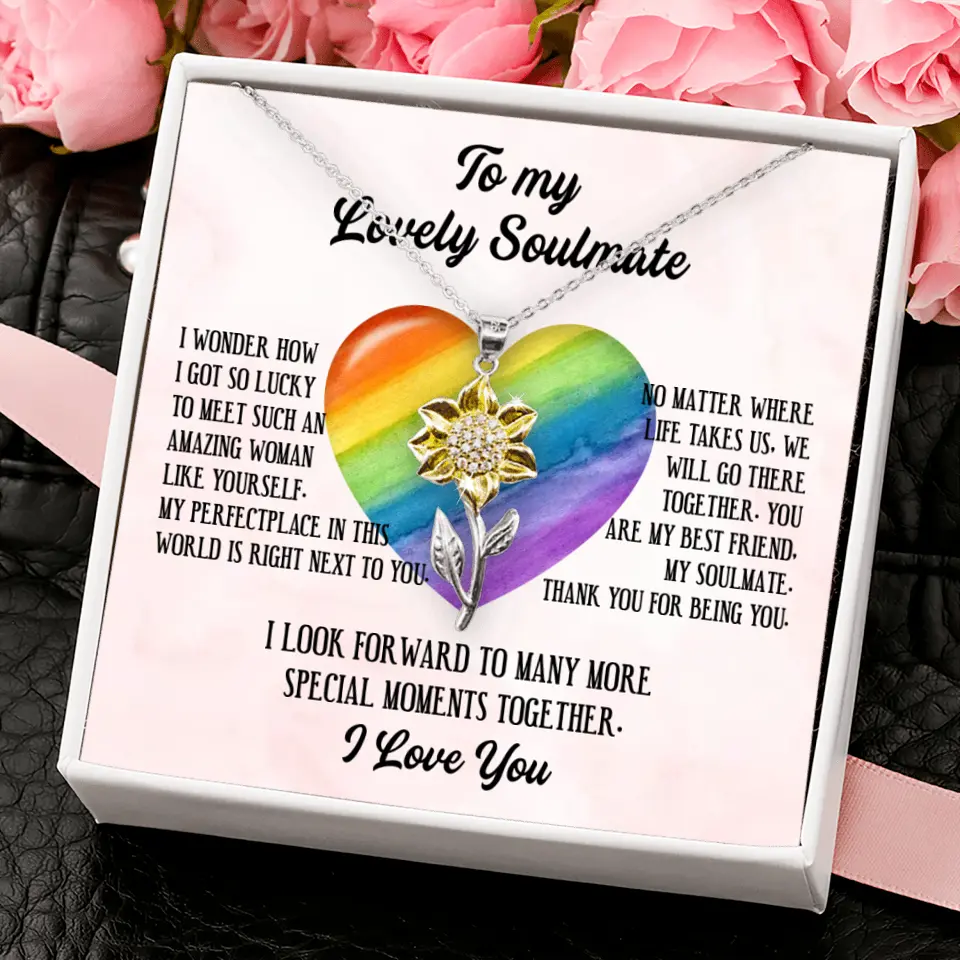 To My Lovely Soulmate I Love You Personalized Necklace