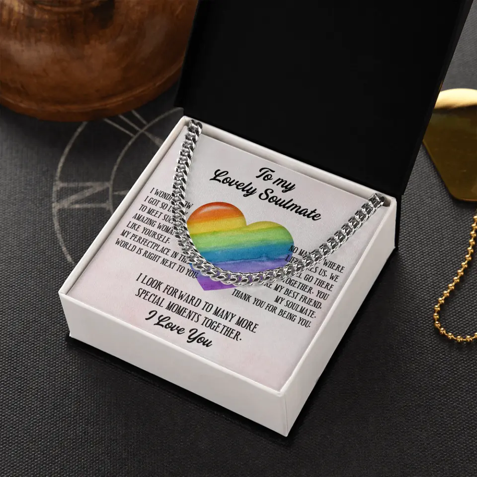 To My Lovely Soulmate I Love You Personalized Necklace