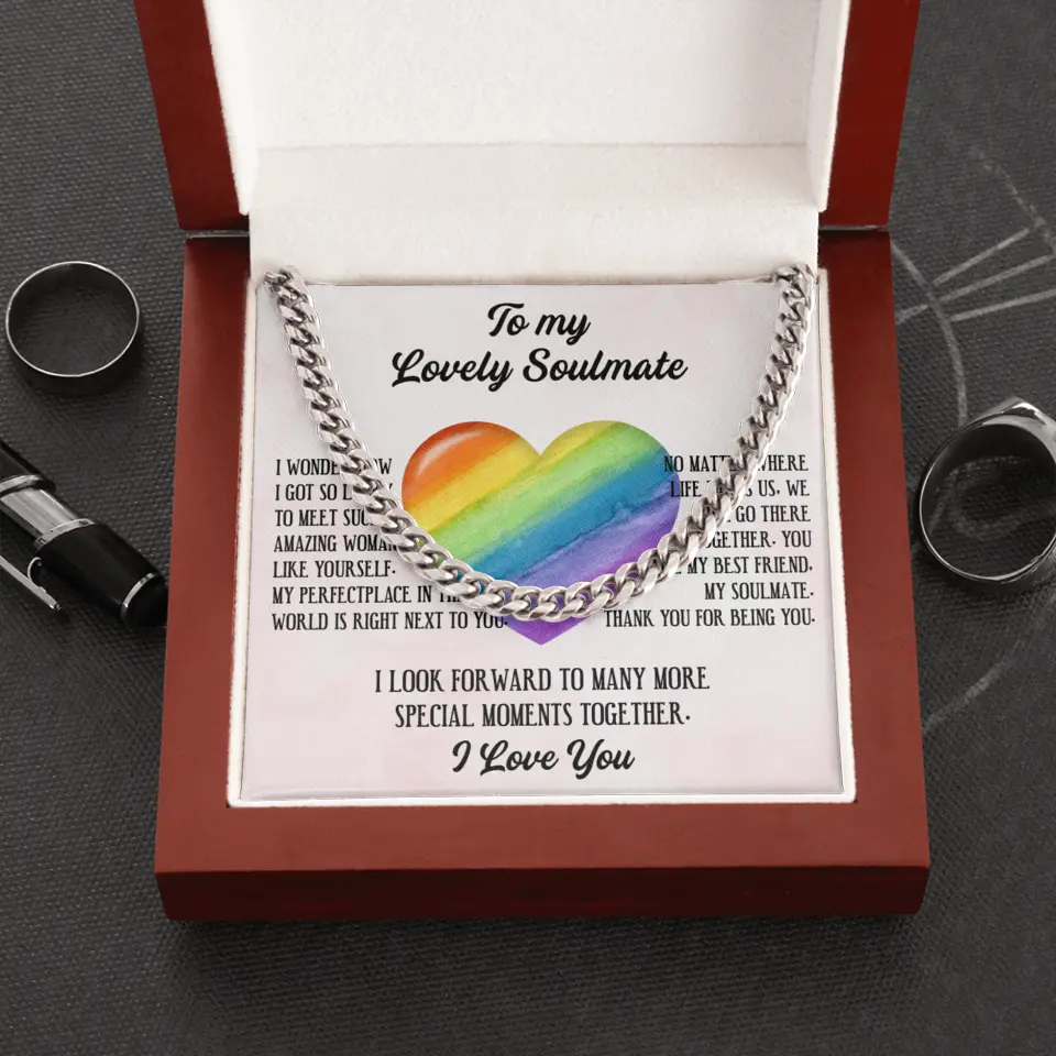 To My Lovely Soulmate I Love You Personalized Necklace
