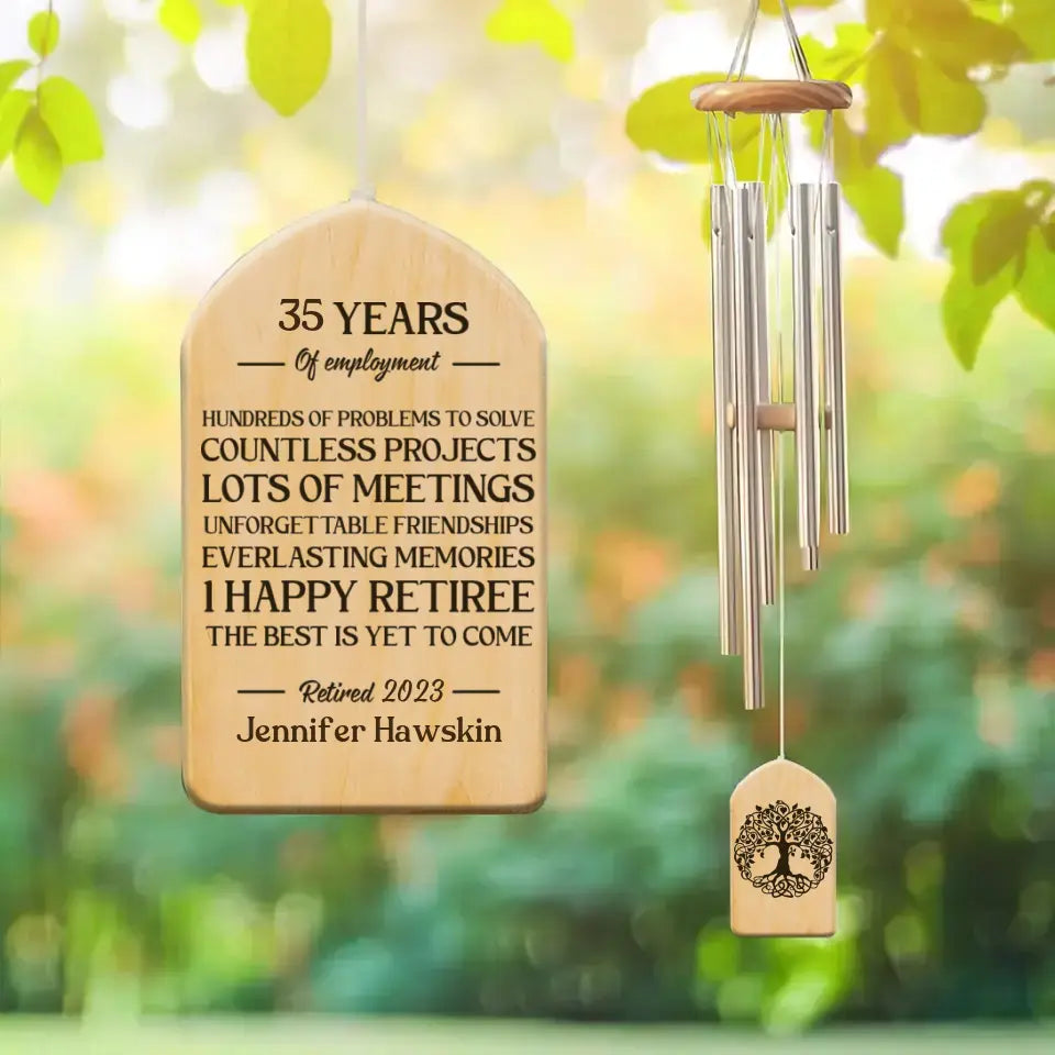 The Best Is Yet To Come Personalized Wind Chimes Retirement Gift