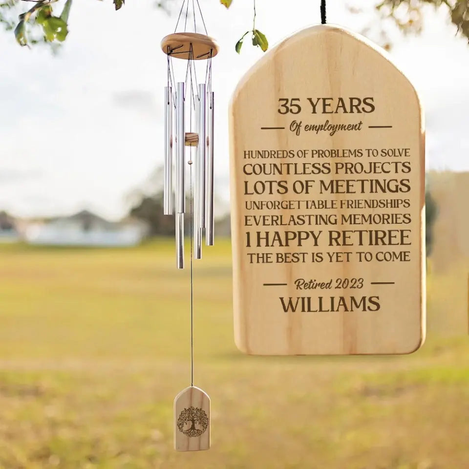 The Best Is Yet To Come Personalized Wind Chimes Retirement Gift