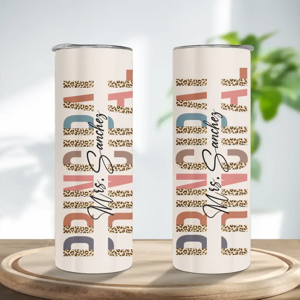 Principal Gift Custom Skinny Tumbler Appreciation Gift