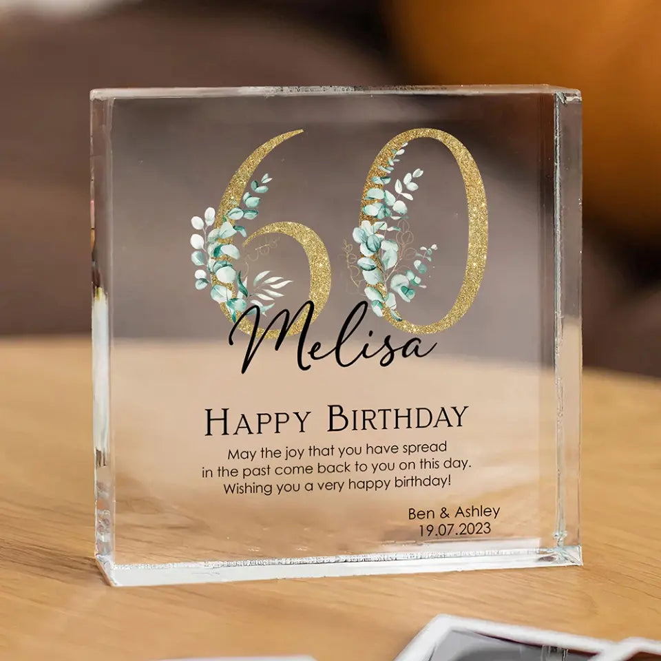 Wishing You A Very Happy Birthday Custom Acrylic Plaque Birthday Gift