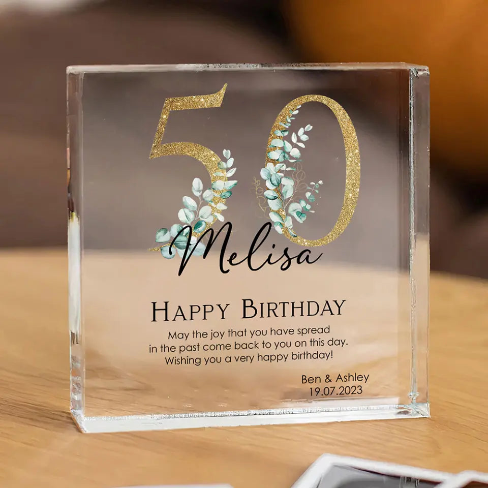 Wishing You A Very Happy Birthday Custom Acrylic Plaque Birthday Gift