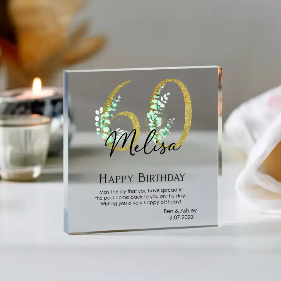 Wishing You A Very Happy Birthday Custom Acrylic Plaque Birthday Gift