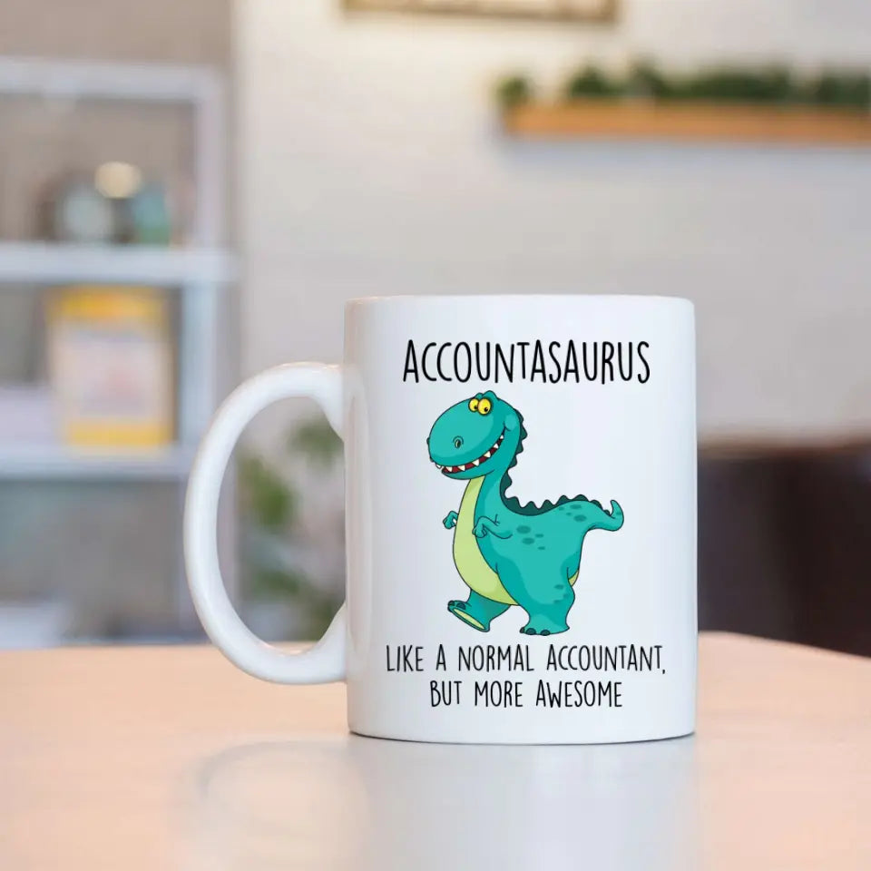 Accountasaurus - Personalized White Mug