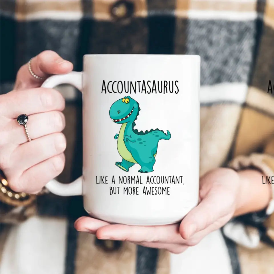 Accountasaurus - Personalized White Mug