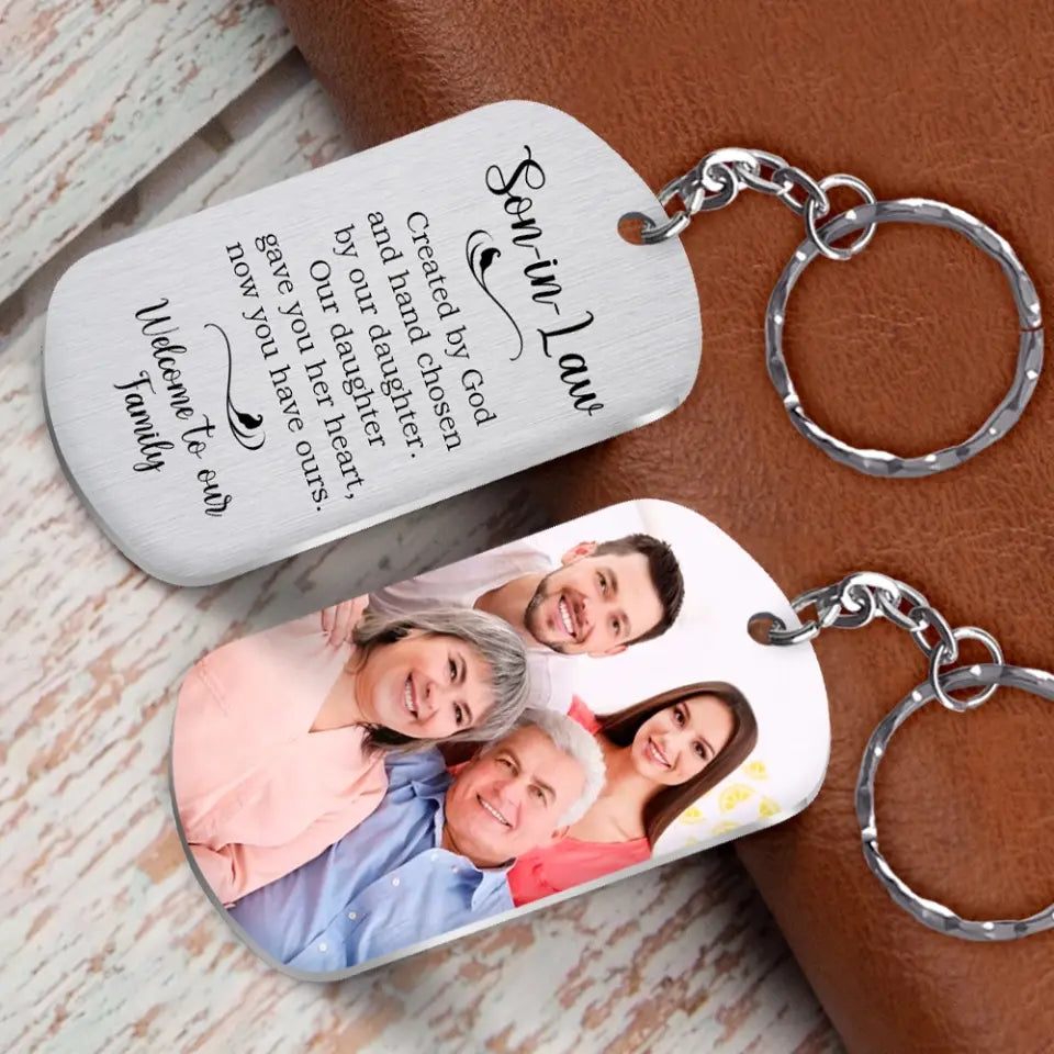 Son-in-law Hand Chosen By Daughter - Stainless Steel Keychain