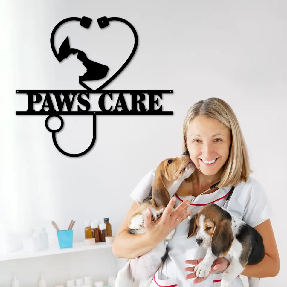 Vet Clinic Personalized Metal Sign Thank You Gift For Veterinarian