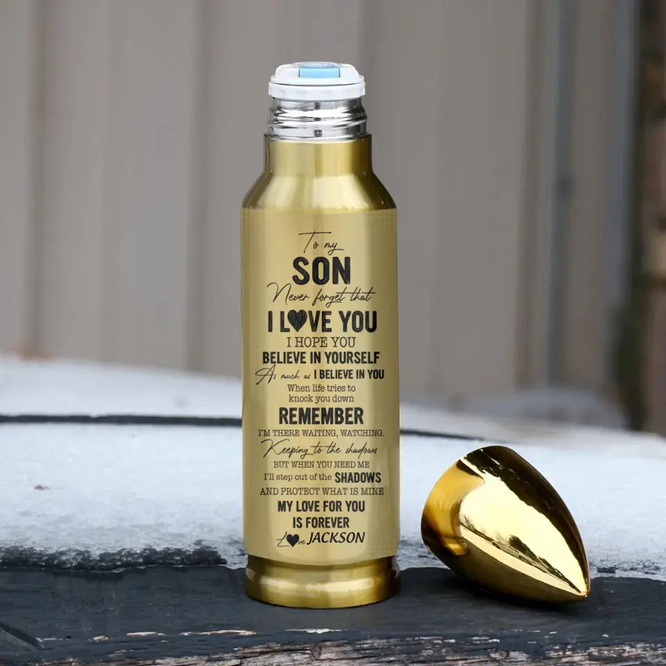 Never Forget That I Love You Personalized Bullet Tumbler