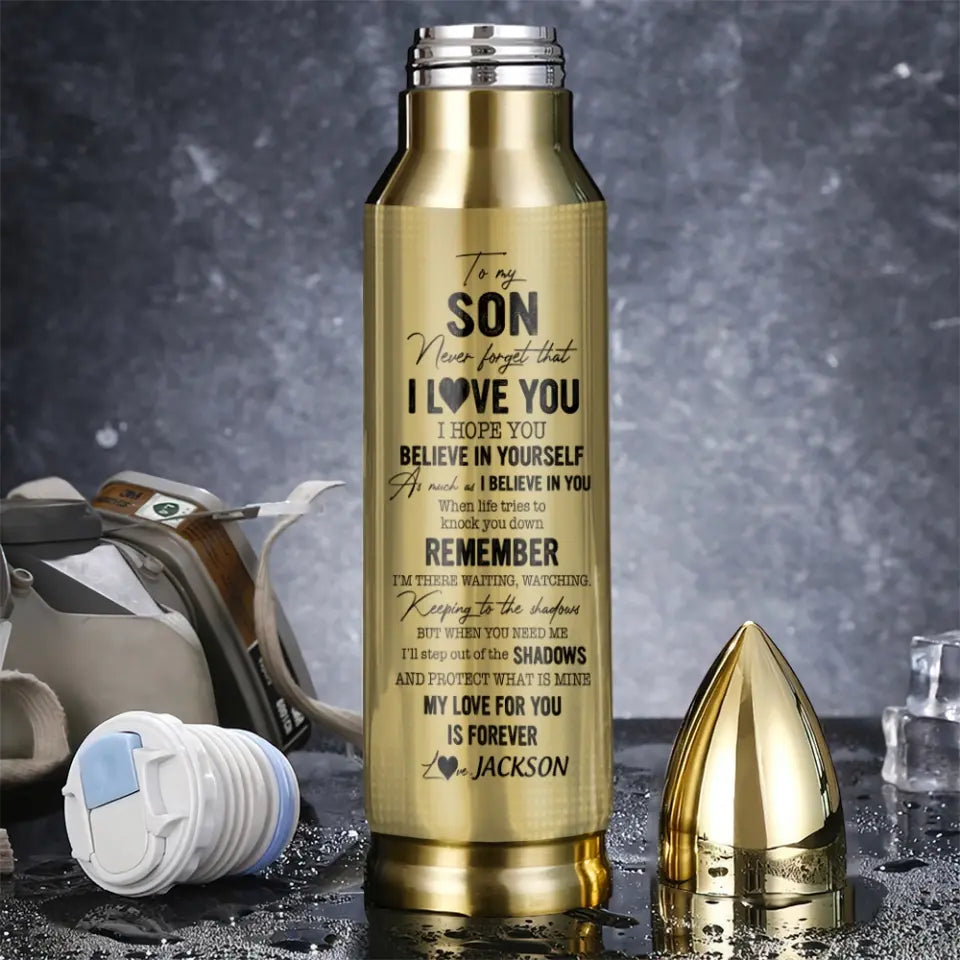 Never Forget That I Love You Personalized Bullet Tumbler