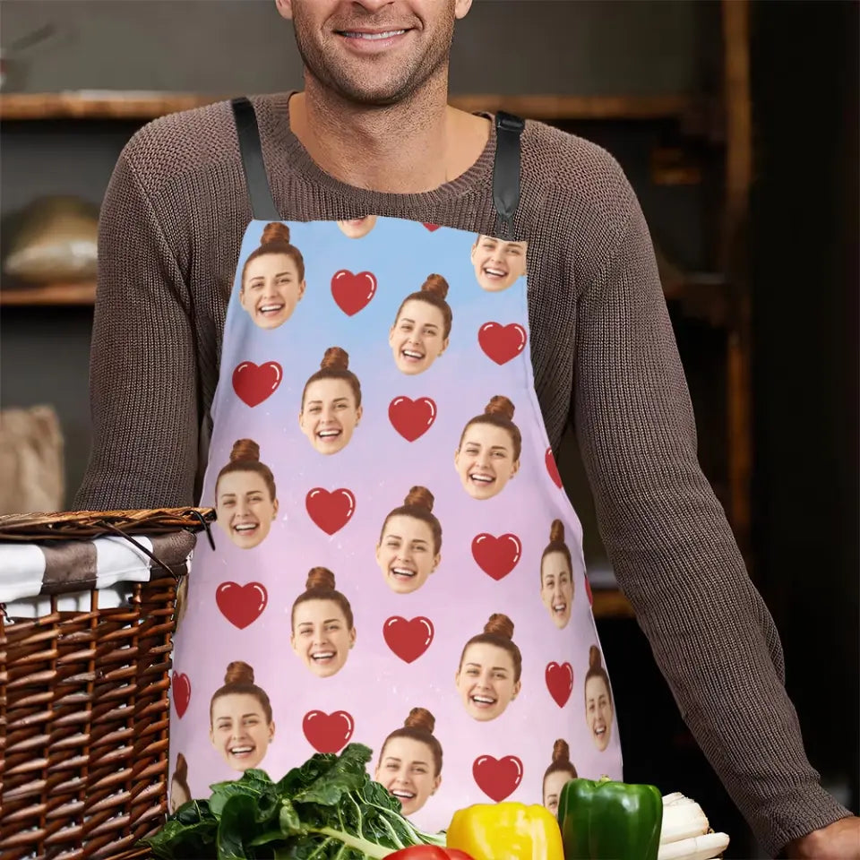 Custom Face And Background Personalized Apron
