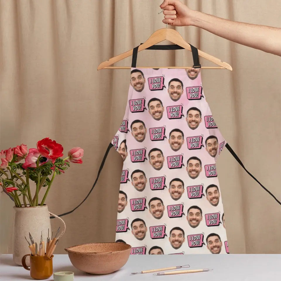 Custom Face And Background Personalized Apron
