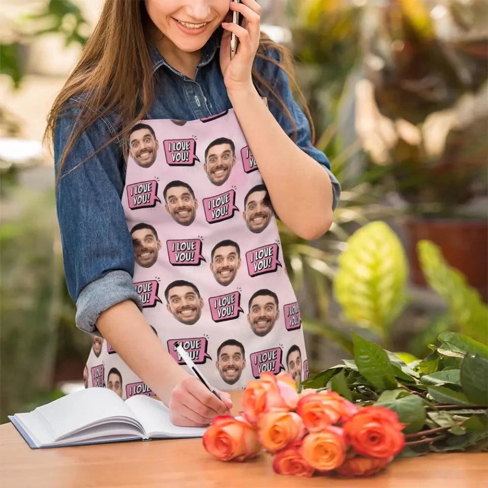 Custom Face And Background Personalized Apron
