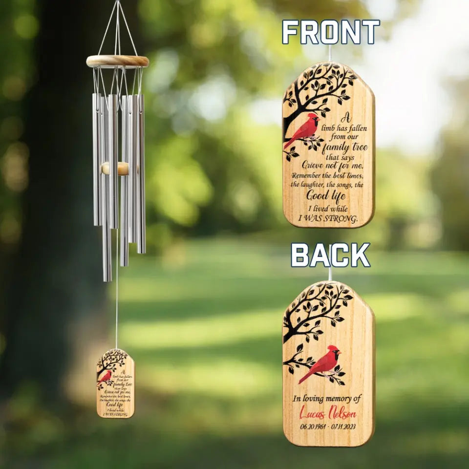 A Limb Has Fallen From Our Family Tree - Personalized Wind Chimes